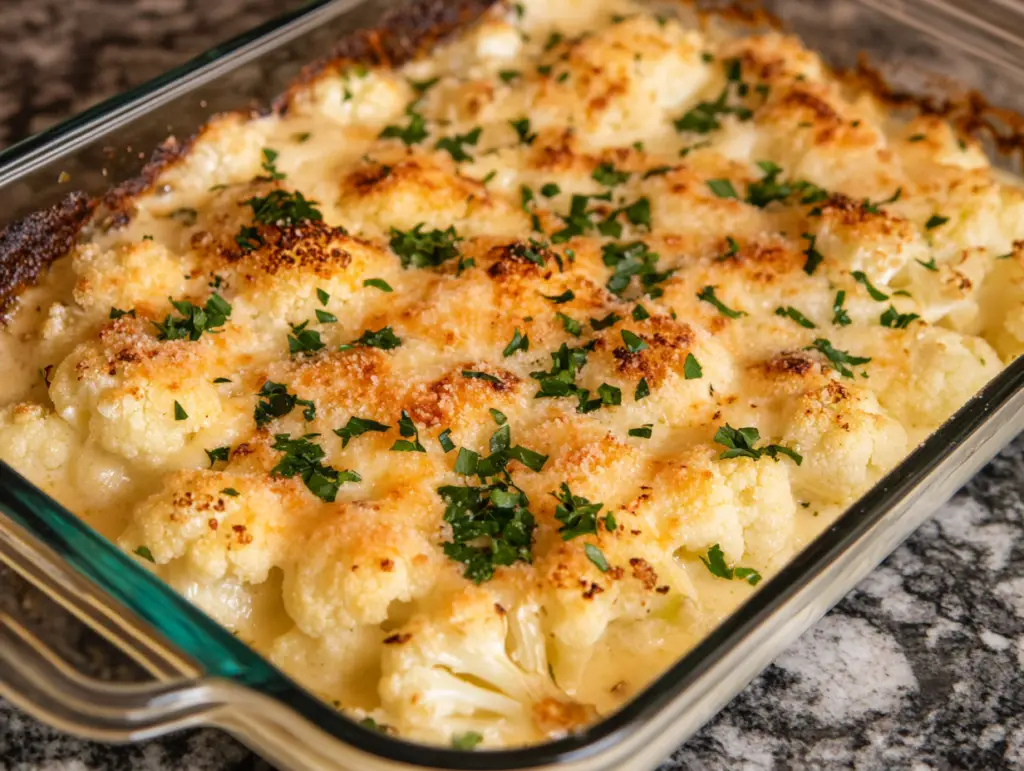 Roasted Garlic Parmesan Cauliflower Recipe