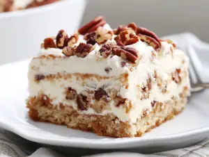 Butter Pecan Praline Poke Cake 