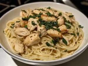 Make a delicious Chicken Alfredo Pasta in just 30 minutes! Loaded with tender chicken, creamy sauce, and fettuccine noodles for a satisfying meal.

