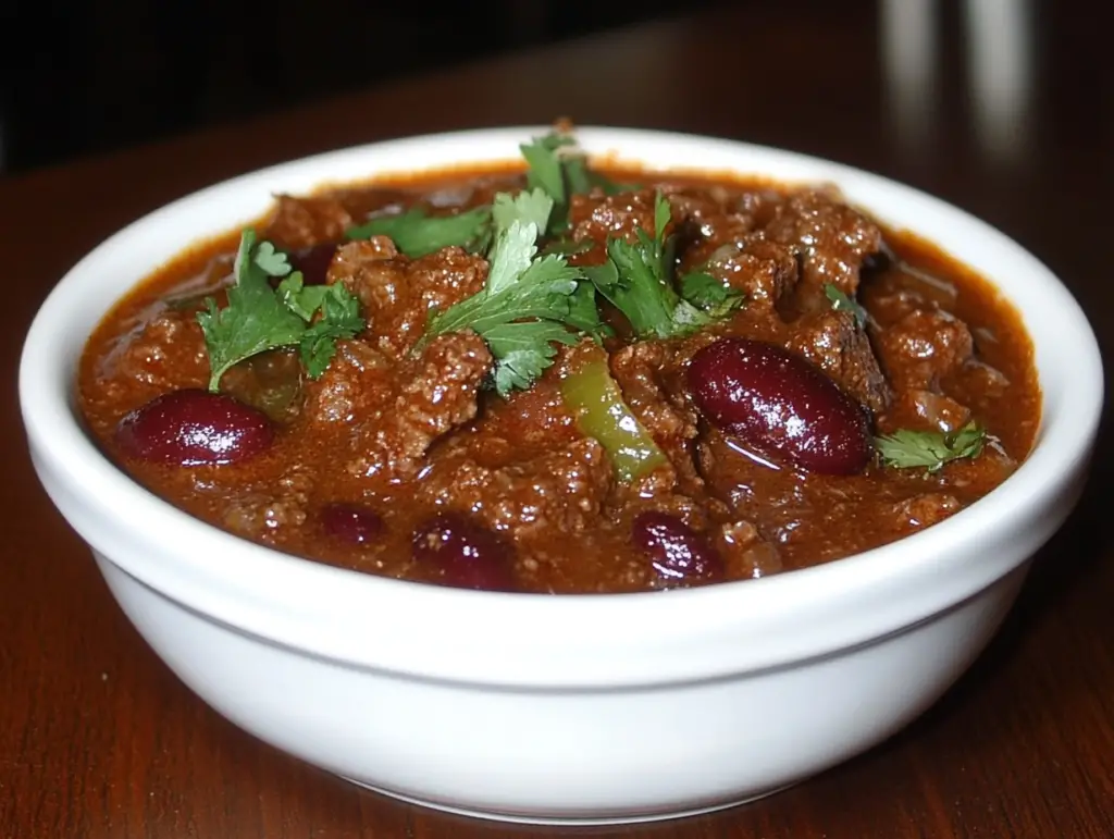 Discover the ultimate Chili con Carne recipe! Packed with tender beef, bold spices, and rich flavors, it's the perfect comfort food for any occasion.