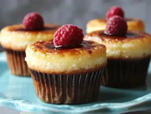 Vanilla Bean Crème Brûlée Cheesecake Cupcakes