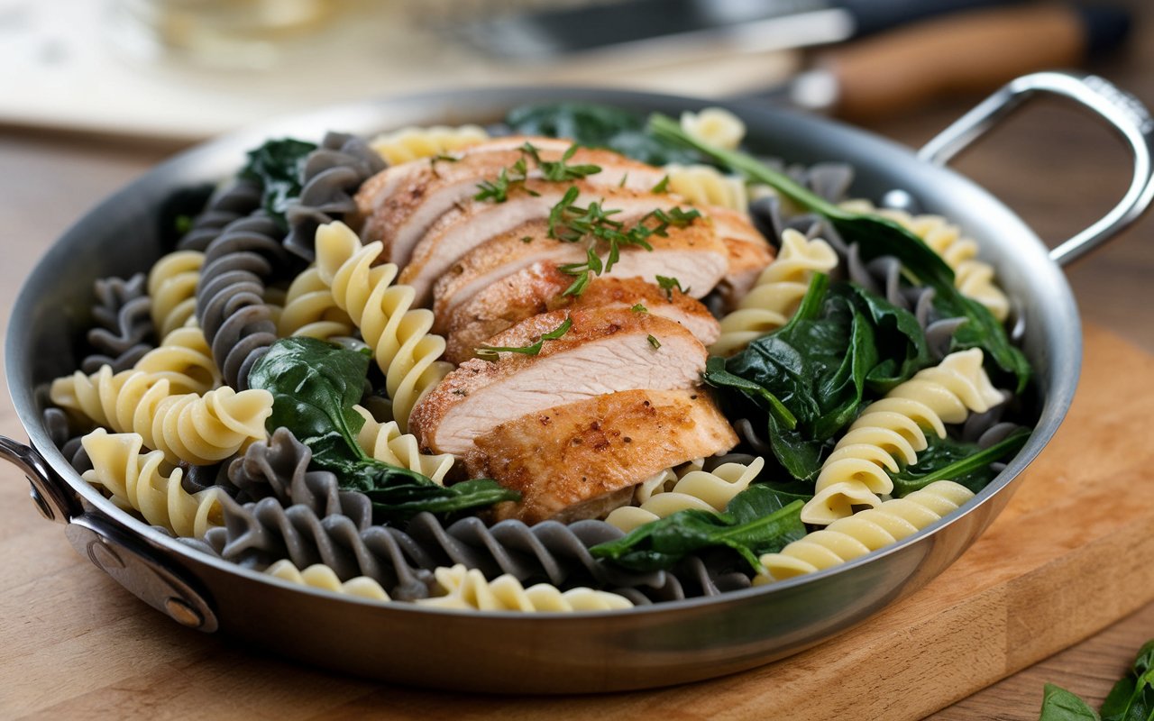 Chicken & Spinach Skillet Pasta