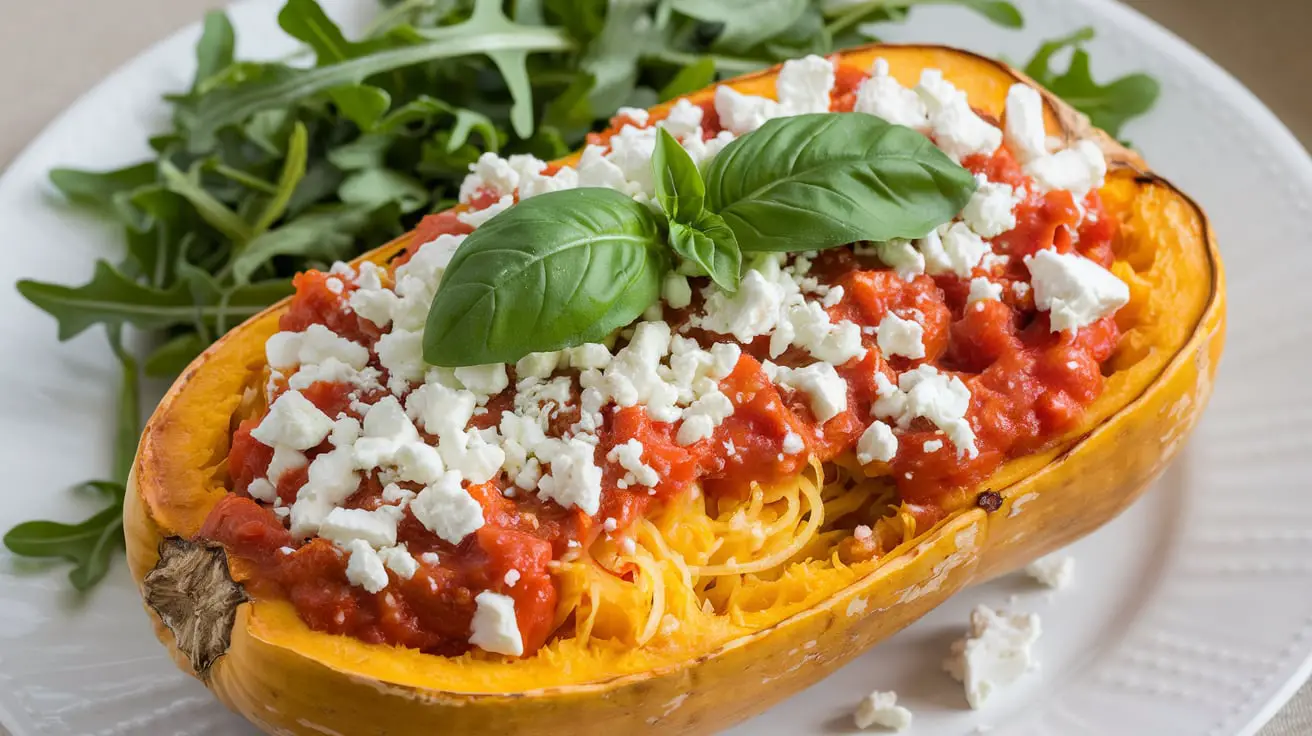 Baked Feta & Tomato Spaghetti Squash