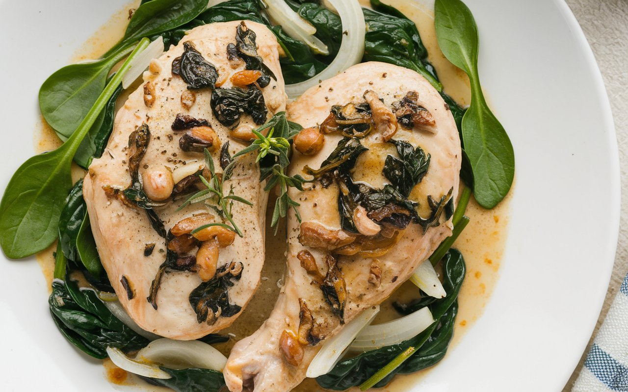 Creamy Garlic Skillet Chicken with Spinach