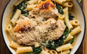 Chicken & Spinach Skillet Pasta