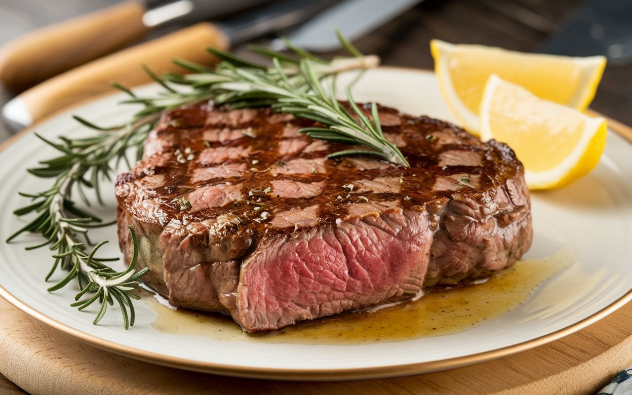 Pan-Seared Steak with Rosemary Butter