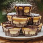 Boston Cream Pie Cupcakes topped with rich chocolate ganache and filled with smooth pastry cream, perfect for a sweet treat.