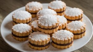 Espresso shortbread cookies with coffee flavor and buttery texture, perfect for a sweet treat or coffee pairing.

