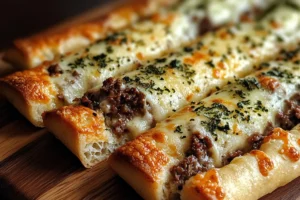 Philly Cheesesteak Stuffed Cheesy Breadsticks