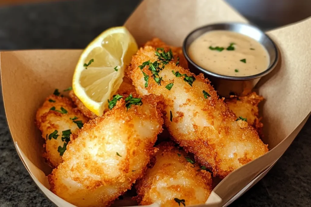 Crispy fish fillets coated with unbelievable fish batter, fried to golden perfection