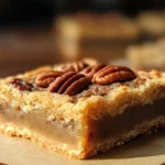 Lazy Girl Pecan Pie Bars with a golden, buttery crust and a rich pecan filling.