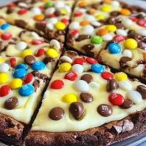 Easy White Chocolate Brownie Pizza – Fun Dessert for Parties