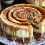 Cinnamon Roll Honeybun Cheesecake