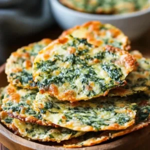 Spinach Dip Cheese Crisps – Easy Low-Carb Snack in 15 Minutes