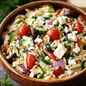 Greek Orzo Salad with Feta – Easy & Fresh Mediterranean Recipe