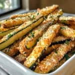 Crispy Parmesan Garlic Zucchini Fries – Easy Oven-Baked Snack Recipe