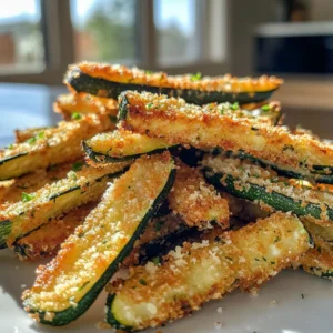 Crispy Parmesan Garlic Zucchini Fries – Easy Oven-Baked Snack Recipe