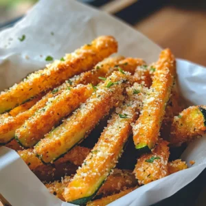 Crispy Parmesan Garlic Zucchini Fries – Easy Oven-Baked Snack Recipe