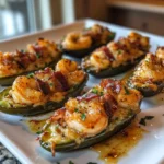 Honey Garlic Shrimp & Bacon Stuffed Jalapeño Poppers – Sweet, Spicy & Smoky Appetizer