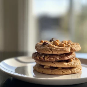 Snickers Peanut Butter Cookies – Soft, Chewy & Loaded with Candy Chunks