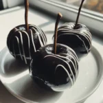 Black Poison Swirl Candy Apples