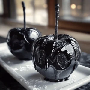 Black Poison Swirl Candy Apples
