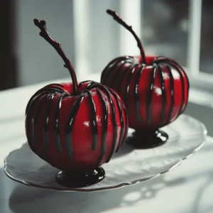 Black Poison Swirl Candy Apples