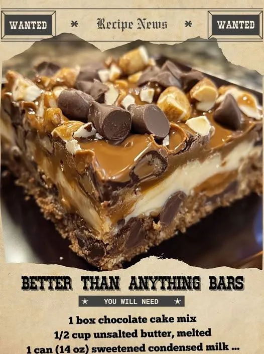 Better Than Anything Bars – Easy Caramel Chocolate Dessert Recipe
