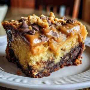 Reese’s Peanut Butter Earthquake Cake – Gooey Chocolate & Cream Cheese Dessert