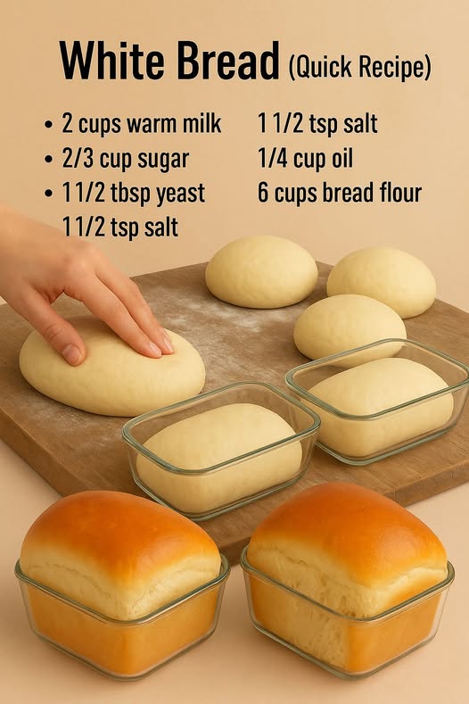 Quick & Easy White Bread Recipe | Soft, Fluffy & Homemade