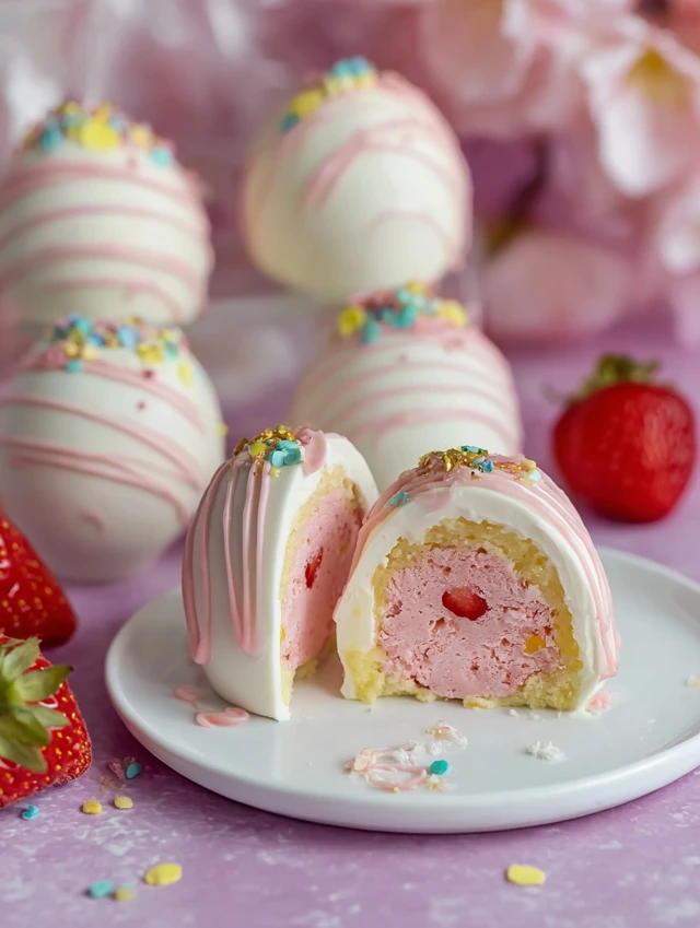 Strawberry Shortcake Easter Egg Bombs – A Decadent Spring Treat!