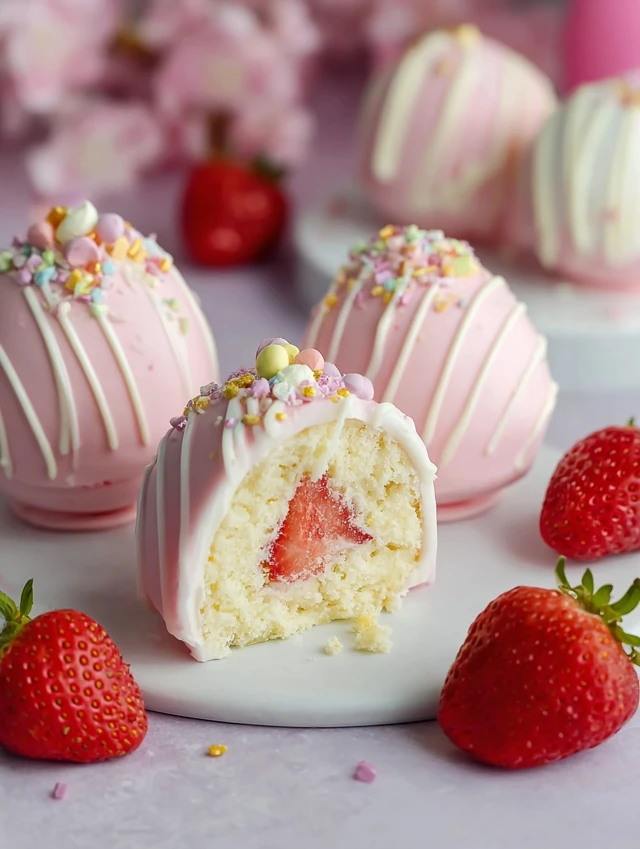 Strawberry Shortcake Easter Egg Bombs – A Decadent Spring Treat!