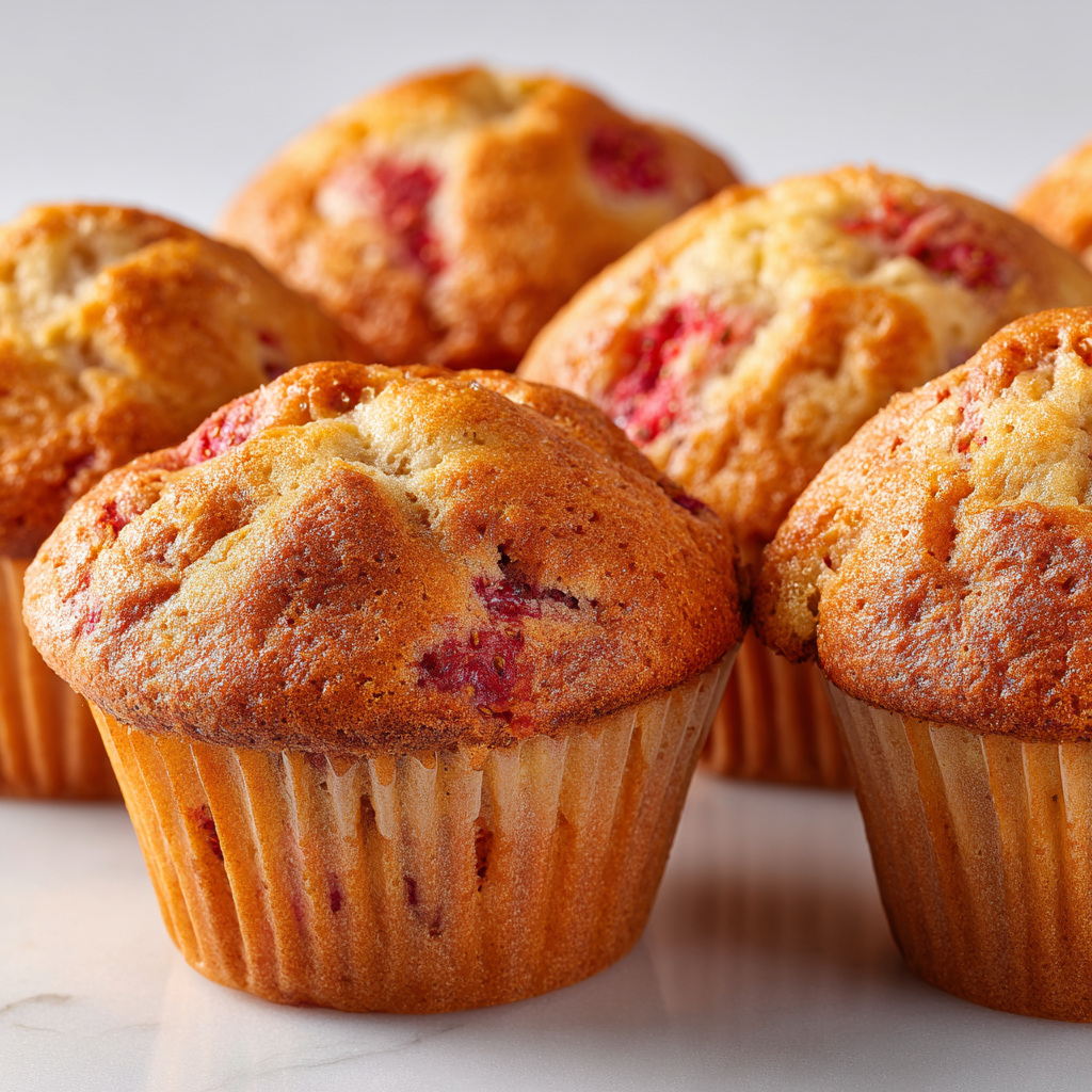 Easy Fresh Strawberry Muffins