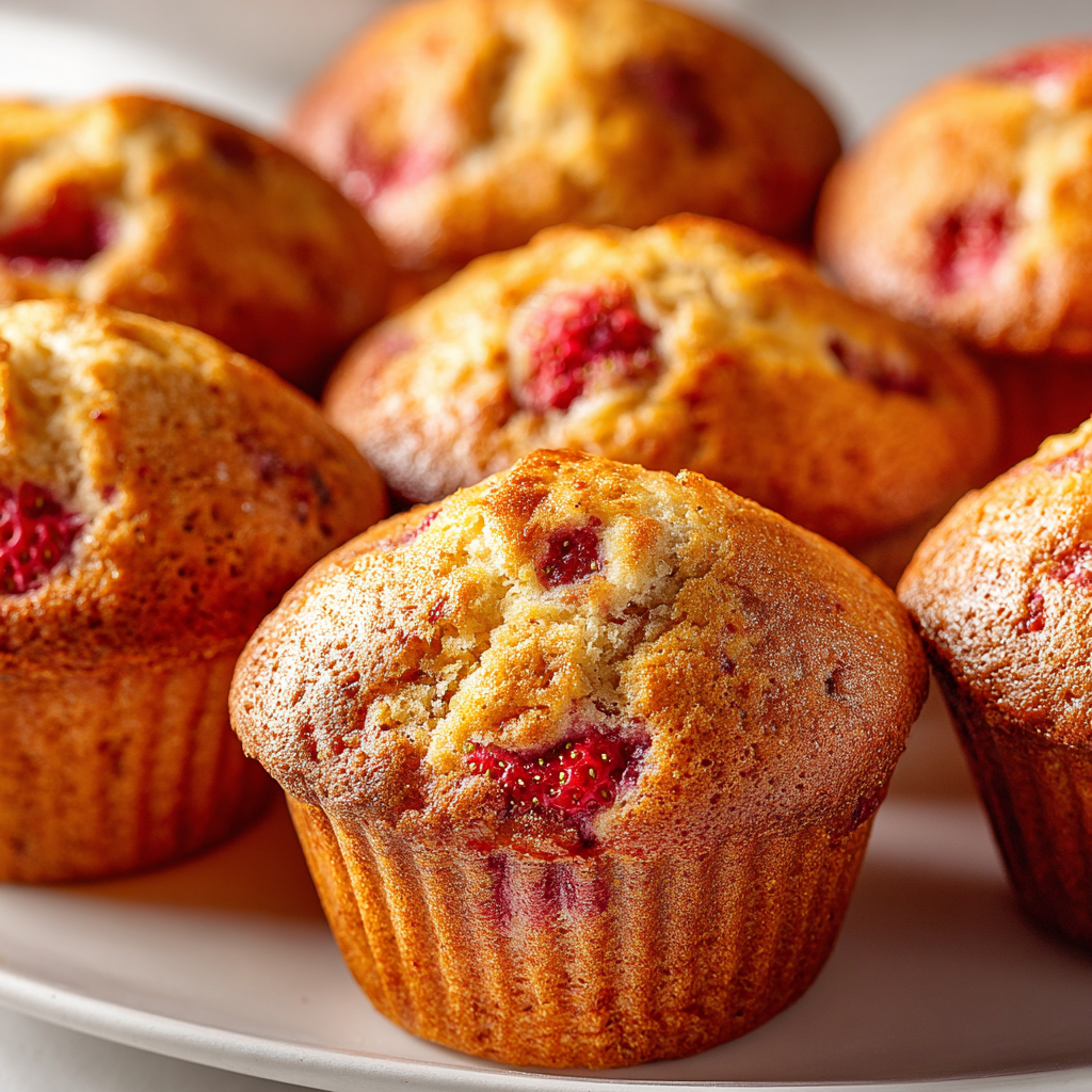 Easy Fresh Strawberry Muffins