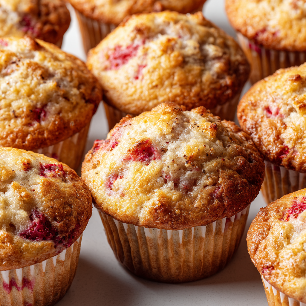 Easy Fresh Strawberry Muffins