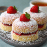 Strawberry Coconut Sponge Cakes