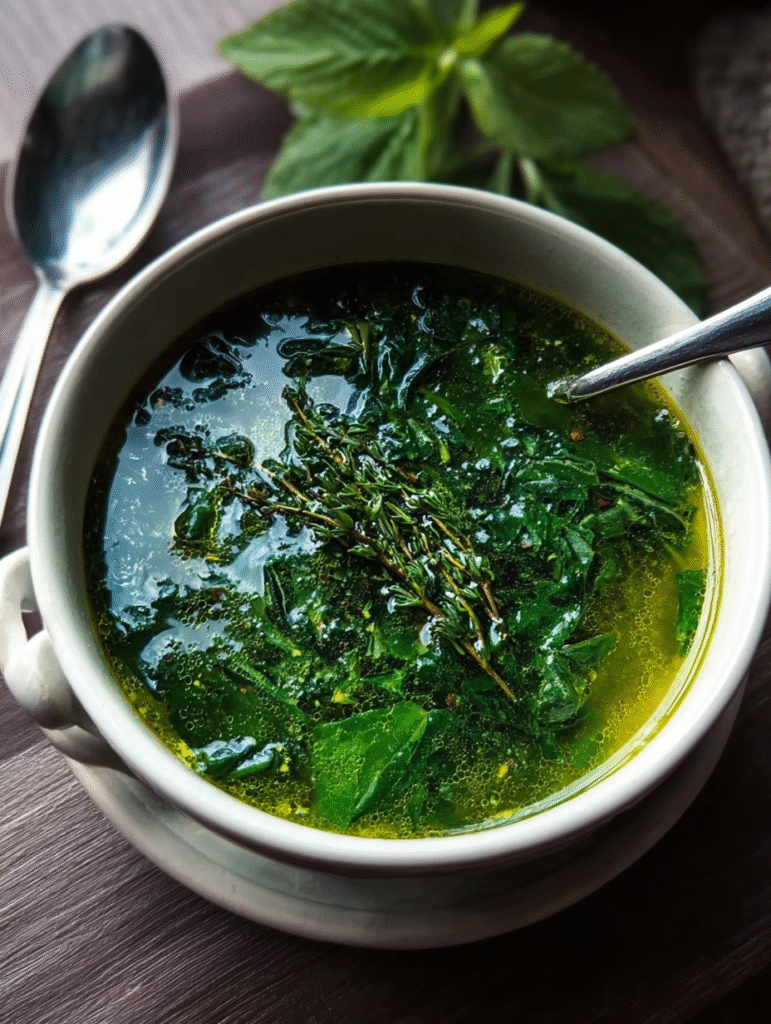 Spinach and Herb Broth: Delightful in Under 30 Minutes!