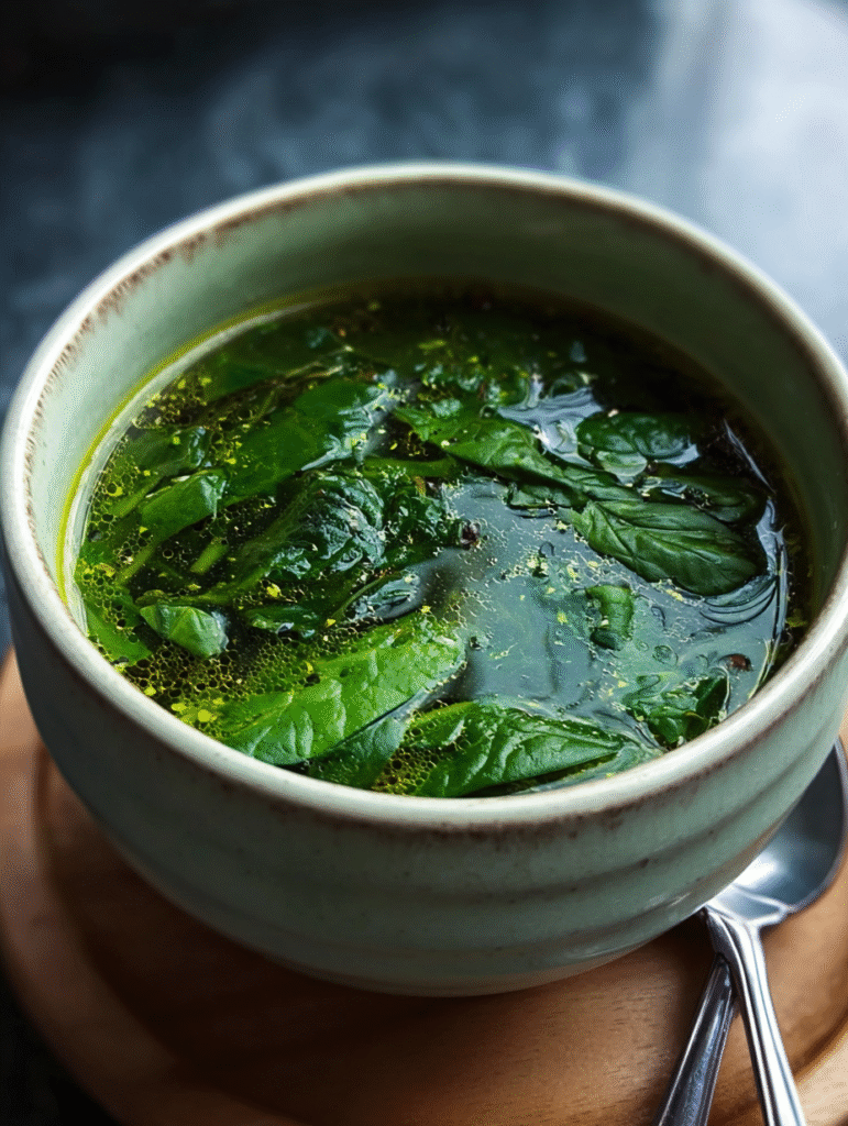 Spinach and Herb Broth: Delightful in Under 30 Minutes!