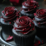 Wednesday Morticia’s Midnight Rose Garden Cupcakes Delight