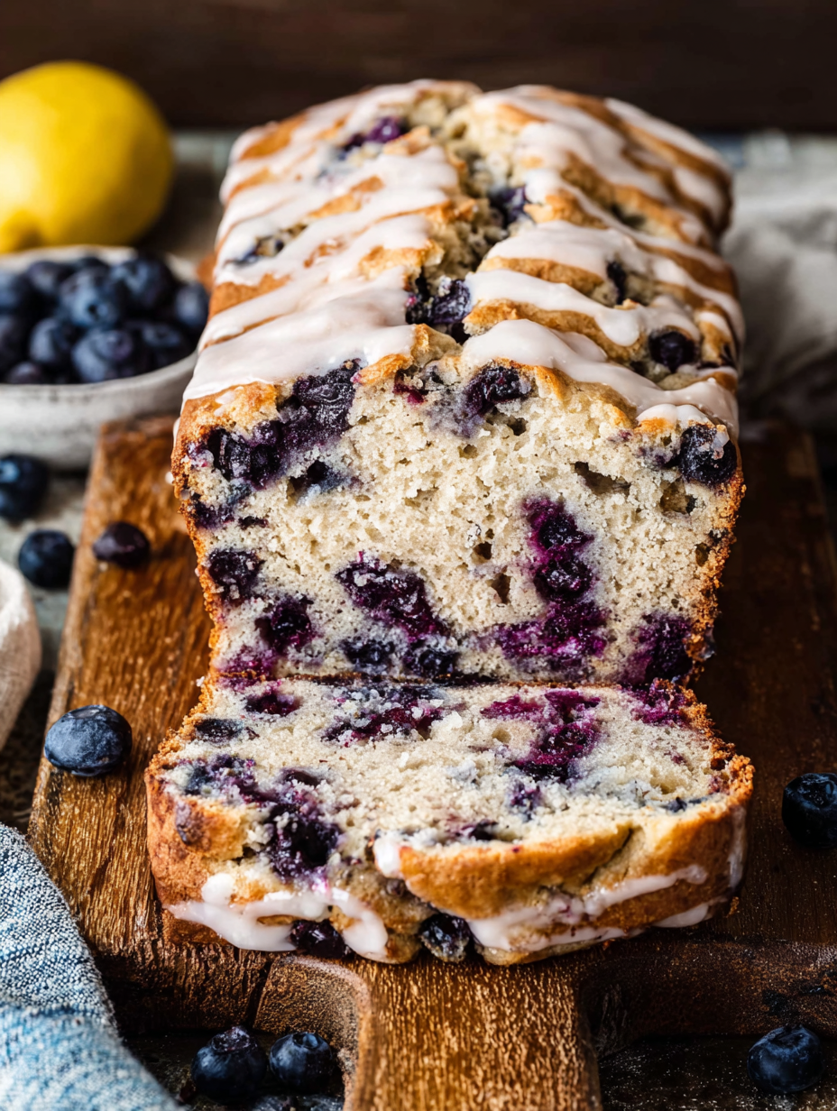 Sourdough Blueberry Quick Bread