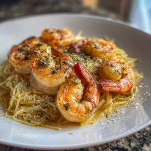 Lemon Butter Shrimp with Angel Hair Pasta
